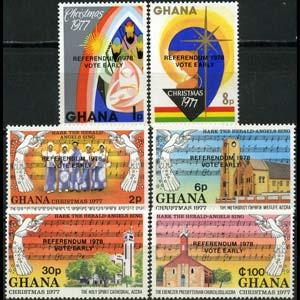 GHANA 1978 - Scott# 638-43 Vote Opt. Set of 6 LH