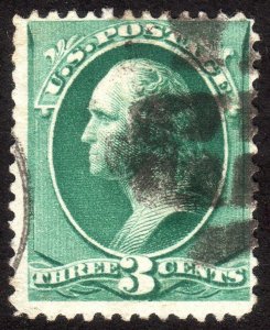 1881, US 3c, Washington, Used, Sc 207