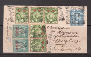 Zanzibar #38 (x5) & 1899 Sept 25 2.5a On Postal Stationary Cover