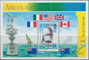 Solomon Islands 1987 SG575 America's Cup MS MNH