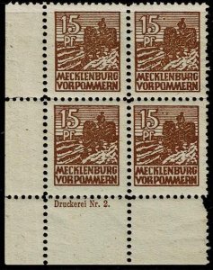 Mecklenburg Vorpommern 1946,Sc.#12N22 MNH, Michel 37yd examinated Printer...