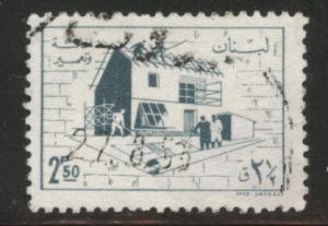 LEBANON Scott RA13 used 1958 postal tax stamp