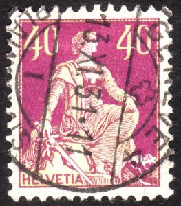 1925, Switzerland 40c, Used, Sc 138