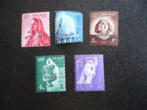 Stamps - Egypt - Scott# N62-N65,N67 - Mint Never Hinged Part Set of 5 Stamps