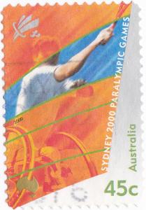 Australia #1847 2000 Paralympic Games-Wheelchair Tennis Used