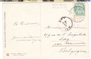 FRANCE Levant Postmark Jerusalem, Palestine,  17 Mai 1912 - postcard to Belgium