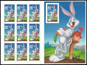 PCBstamps   US #3138 Pane $3.20(10x32c)Bugs Bunny, MNH, (1)