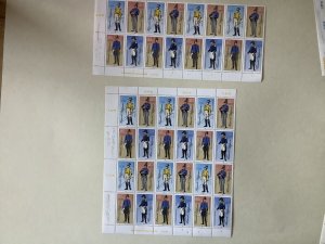 Germany DDR Military Uniforms  mint never hinged  part stamp sheet folded R50443