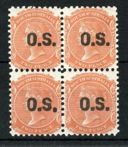 Australien - Süden 1874 2d Orange-Rot Offizielle OS Opt Mnl / Mlh Bl Von 4