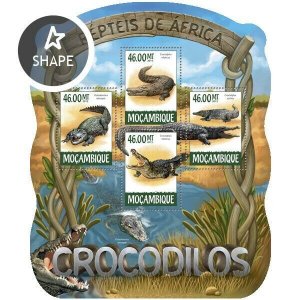 2015 MOZAMBIQUE MNH. CROCODILES |   Y&T # 6518-6521  |  Michel Code: 7879-7882