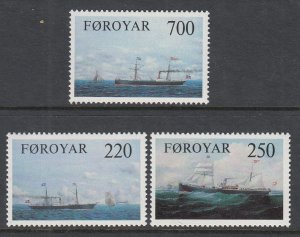 Faroe Islands 90-92 Ships MNH VF