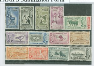 Falkland Islands #107-120 Used Single (Complete Set) (King)