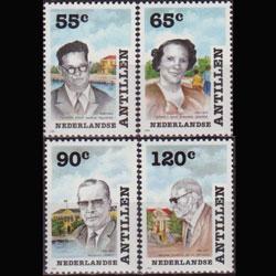 NETH.ANTILLES 1988 - Scott# 601-4 Famous Persons Set of 4 NH