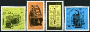 Malta Rail Stamps 2004 MNH Trams Railways Transport 4v Set