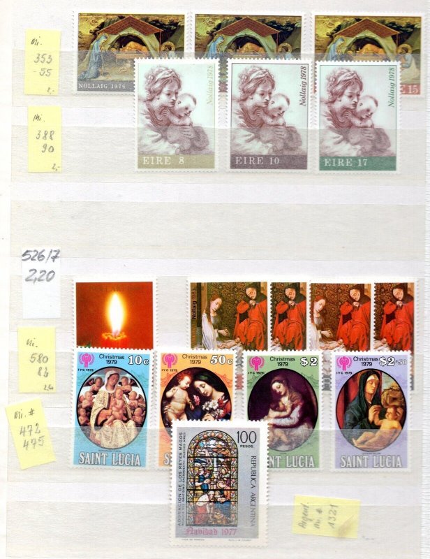 EUROPE AND BRITISH 1950-80 TOPICAL CHRISTMAS COLLECTION OF 300+ NH STAMPS