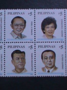 ​PHILIPPINES 2002-SC#2786a PRESIDENTS TYPE WITHOUT YEARS OF SERVICE BLOCK MNH