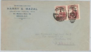 58638 - MEXICO - POSTAL HISTORY: ADVERTISING COVER to ITALY 1924 - SILK eagles