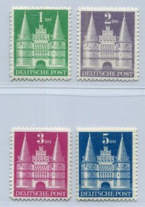 GERMANY AMERICAN BRITISH ZONE SCOTT 658-661 SCARCE TYPE II 7 STEPS PERFECT MNH