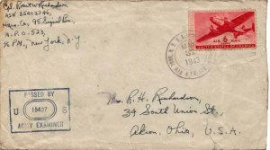 United States A.P.O.'s 6c Transport 1943 New York, N.Y. U.S. Army Postal Serv...