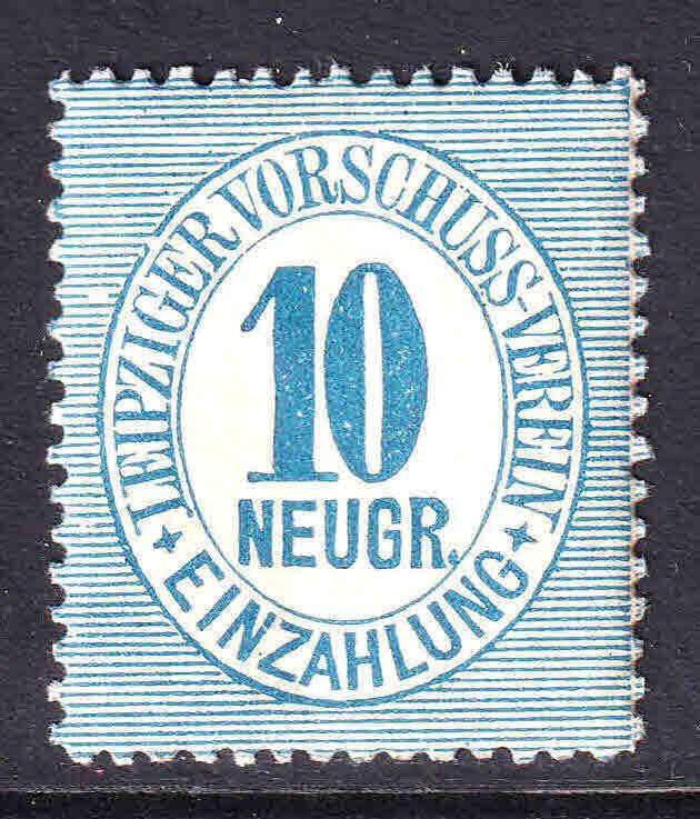 GERMANY LOCAL LEIPZIGER VORSCHUSS-VEREIN 10 NEUGR. OG NH U/M VF