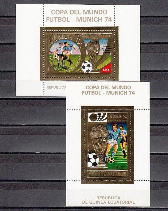 Eq. Guinea, MI cat. 407-408, BL120-121 A. Soccer s/sheets, Winners o/printed. ^