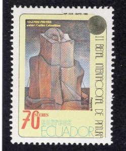 Ecuador 1989 70s Art Biennial, Scott 1204 MNH, value = $1.10