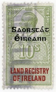 (I.B) George V Revenue : Land Registry of Ireland 10/- (Free State OP)
