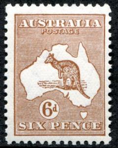 Australia 96 Mint LH 6p small wmk Kangaroo