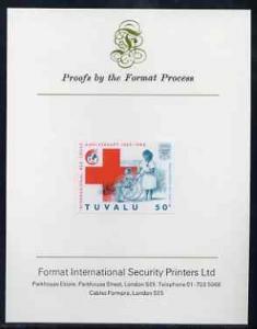 Tuvalu 1988 Red Cross 50c imperf proof mounted on Format ...