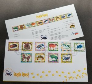 Singapore Fragile Forest 1998 Fish Spider Frog Butterfly Scorpion (FDC) *c scan