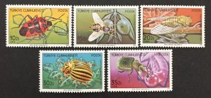 Turkey 1982 #b190-4, Useful Insects, MNH.