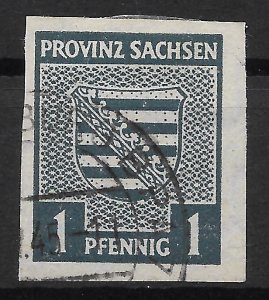 Soviet Zone Saxony: Used Plate Error Signed BPP