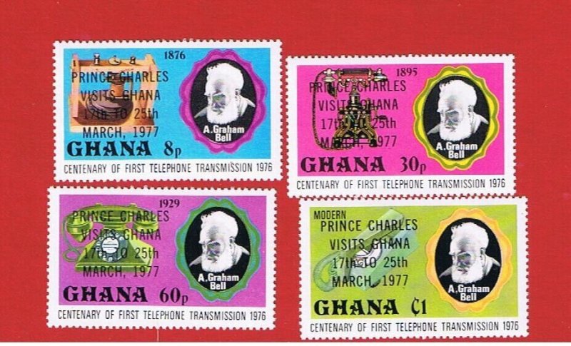 Ghana #616-619  MNH OG   Overprints  Free S/H