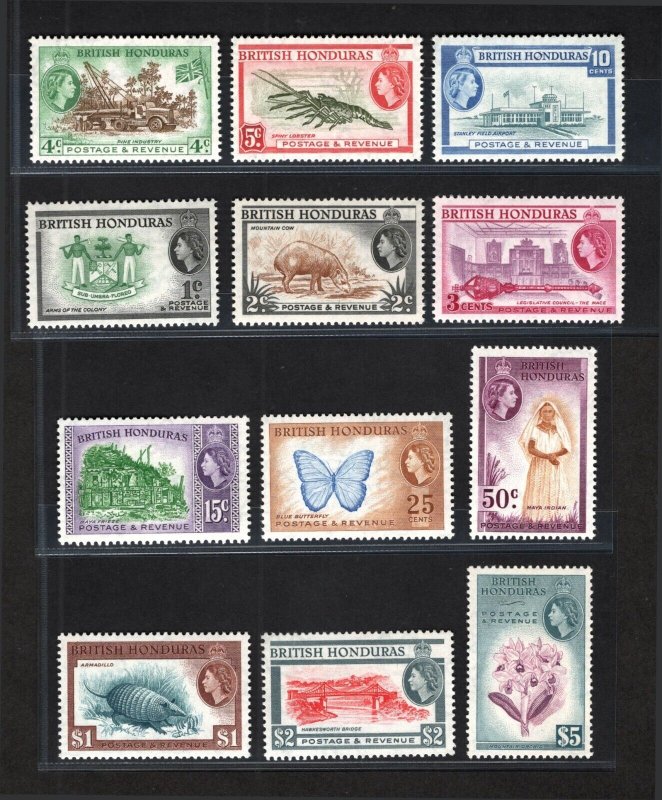 BRITISH HONDURAS - 144 through 154 - Mint OGnh (LB 6/20) 