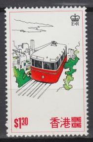 Hong Kong - 1977 $1.30 Funicular railway Sc#340 - MNH (8565)