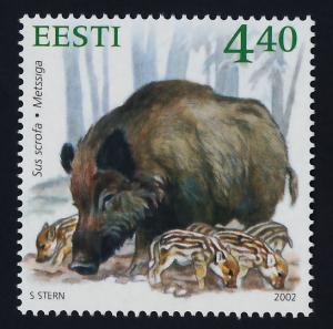 Estonia 446 MNH Animals, Wild Pig