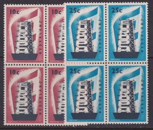 Netherlands, Scott 368-369, MNH block of four