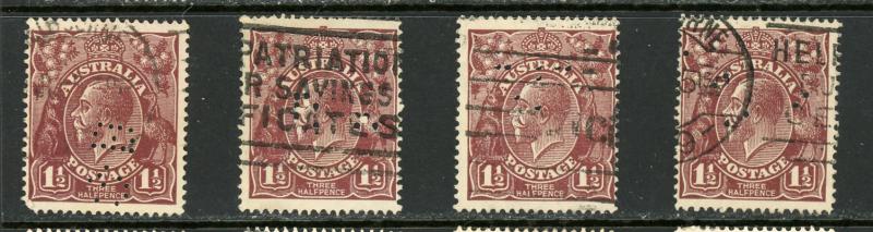 Australia 24 Used (With Perfins) (You Pick)