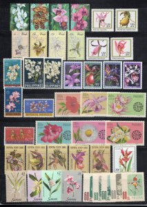 Orchid Collection MNH Flowers Plants ZAYIX 0324M0093