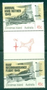 Christmas Is 1995 End of WWII 50th Anniversary gutter pair MUH