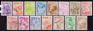 VIET NAM NORTH Sc# 1464 - 1478 USED FVF Set15 Animals Flower