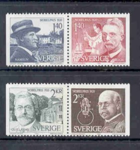 Sweden Sc  1341-44 1980 Nobel Prize Winners stamp set mint NH