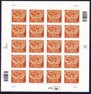 3646 Sheet of 20, MNH, XF