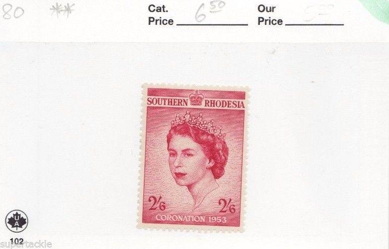 1953 Southern Rhodesia Sc# 80 ** MNH VF.  QEII Coronation postage stamp.