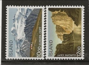 ICELAND Sc 622-23 NH issue of 1989 - EUROPA
