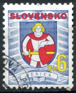 Slovakia Sc#248 Used, 6k multi, Definitive Issues - Towns (1996)