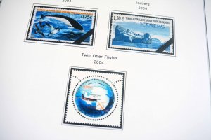 COLOR PRINTED TAAF: FRENCH ANTARCTICA 1955-2010 STAMP ALBUM PAGES (104 il.pages)