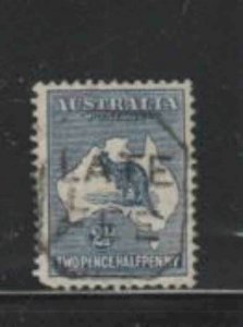 AUSTRALIA #4 1913 2 1/2p KANGAROO F-VF USED a