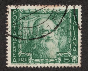 #C105  - Italy - 1938  - Da Vinci -  Used  -  VF  - superfleas - cv $65