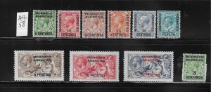 BRITISH OFFICES IN MOROCCO SCOTT #49-58 1914-18 SURCHARGES- MINT HINGED